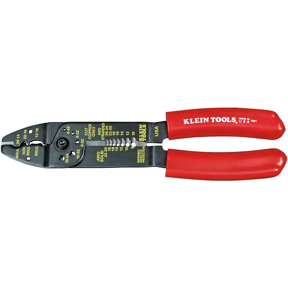 1001 Multi Tool, USA, Wire Stripper / Wire / Crimper for 8-22 AWG, Multi-Purpose Electrician Tool is 8.Long