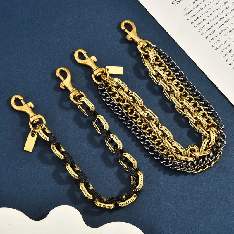 Square Shape Messenger Bag Chain - Europe & US Hot-Selling Metallic Shell Chic Bag Chains, Metal Ring & Wire Loop Accessory, DIY Wallet Making Supply, Trendy Internet Celebrity Pendant