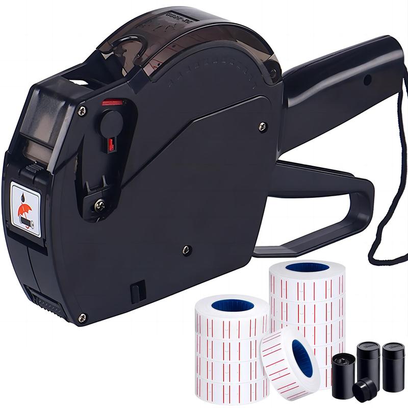 Price Tagger Kit, 1 Set Price Tag Gun with 5000 Blank White Labels & 3 Ink Refills, Label Maker for Office, Retail, Garage, Moving