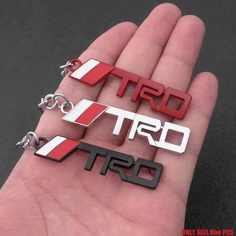 Metal Car Styling Keychain Key Rings for Toyota Trd Logo, Corolla, Camry, Rav4, Yaris, Highlander, Prius, Hilux, Cross, Supra, Chr, Prado, Avensis T25