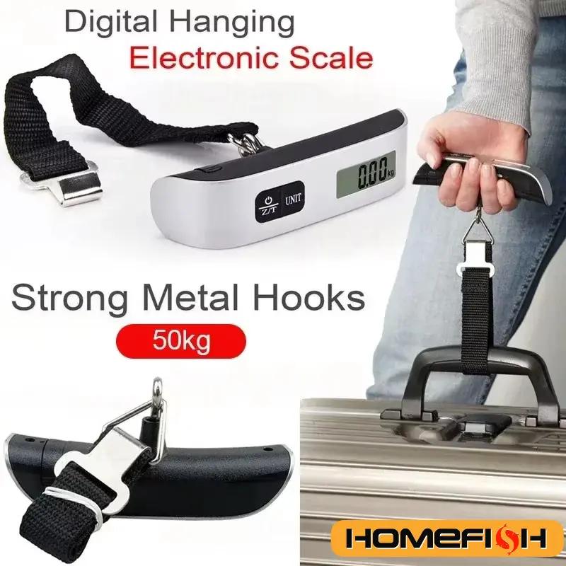 Luggage Scale 110lb 50kg Digital Handheld Portable Hanging Baggage Scale for Travel Suitcase Weight Scale