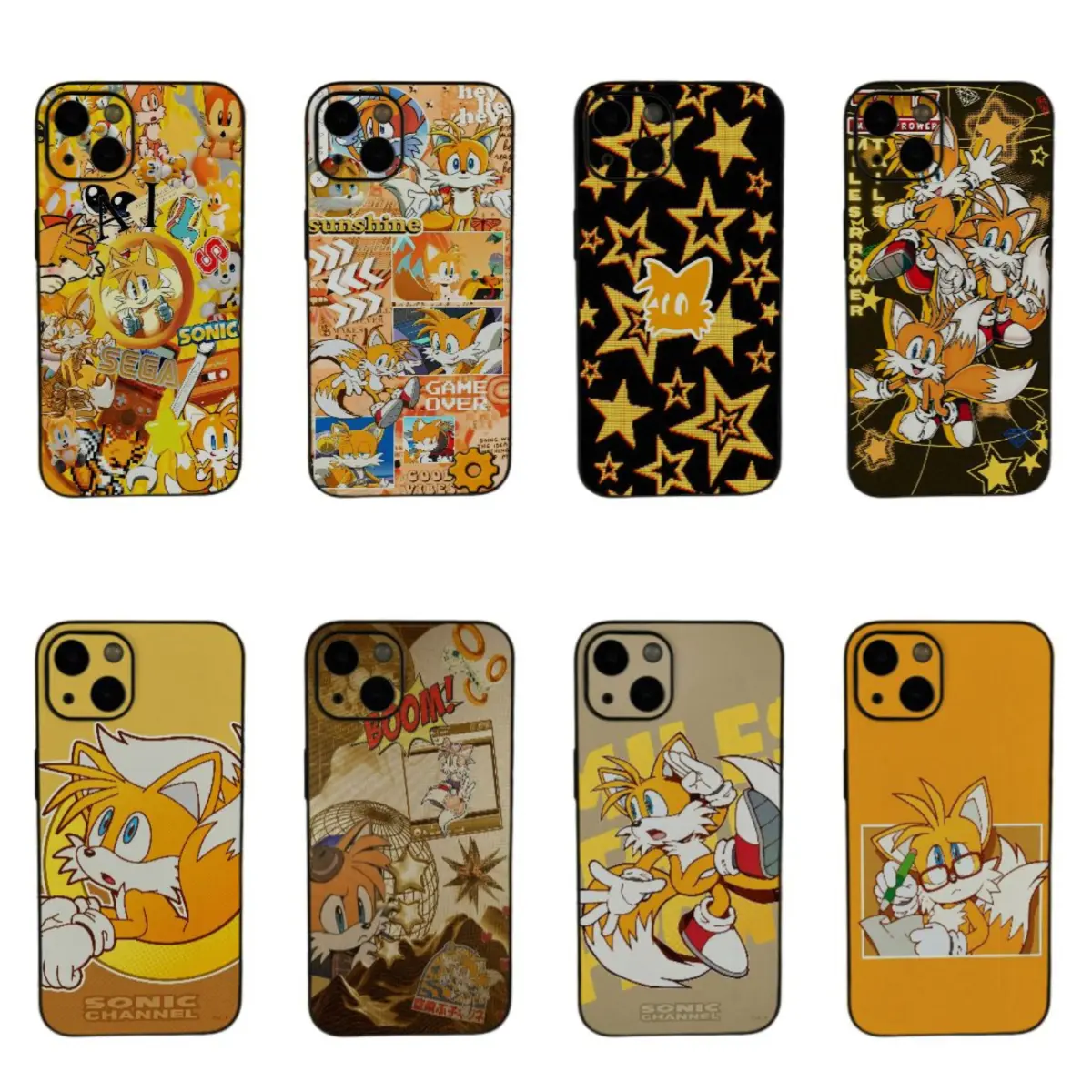 Tails the Fox Retro Gaming Console Collage Art Phone Case - Gamer Protection Accessory for Smartphone, iPhone 12 Max,13,14,15,15 Pro Max,16,16 Pro,17, Samsung Galaxy S22-S26 & Various Models (Casing, Cover Included)