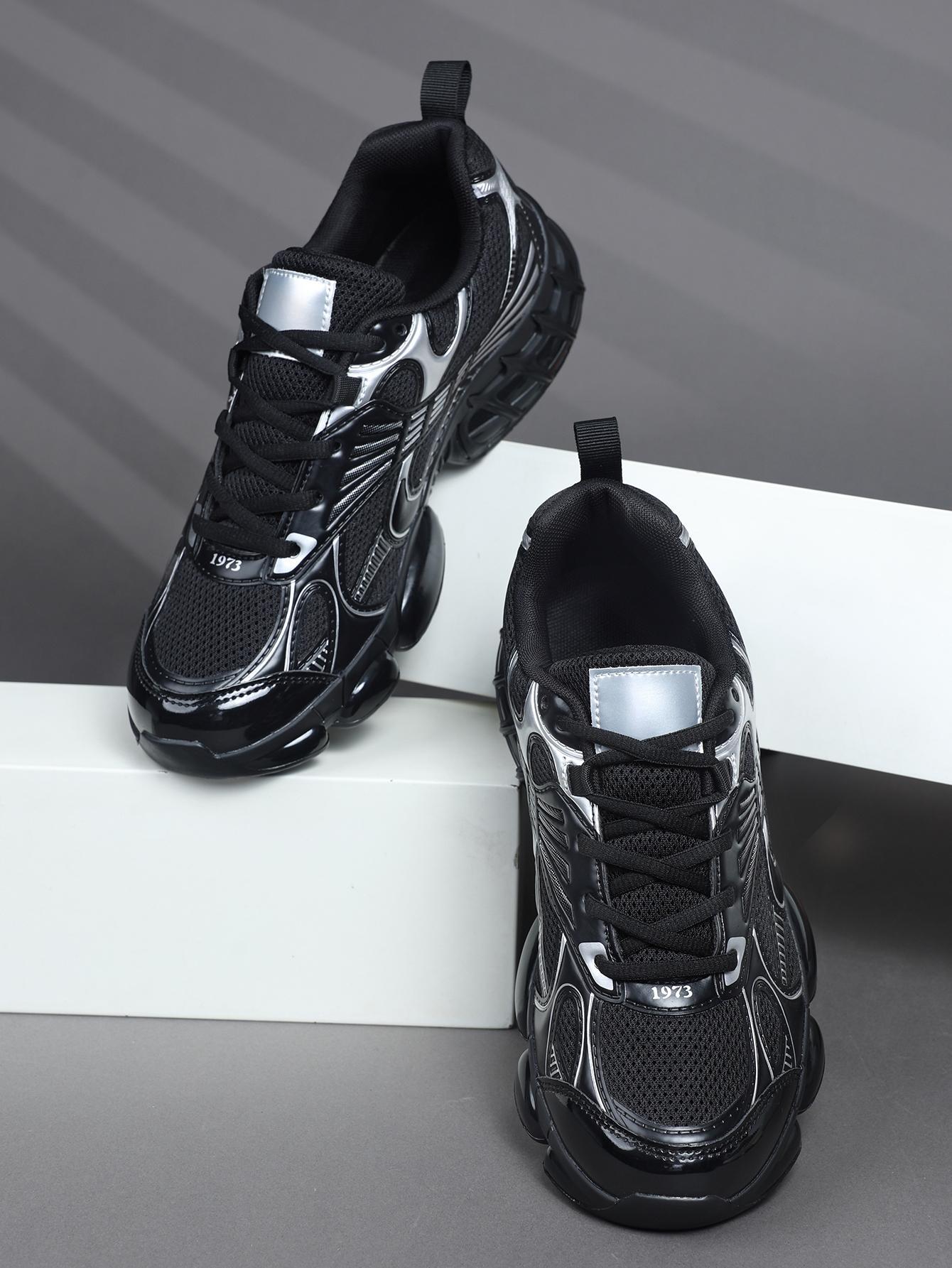 High-Quality Sneakers For Men's Casual Shoes, Comfortable Sporty Design, Outdoor Leisure Footwear, All-Season Textile Upper Material, Sports Shoes