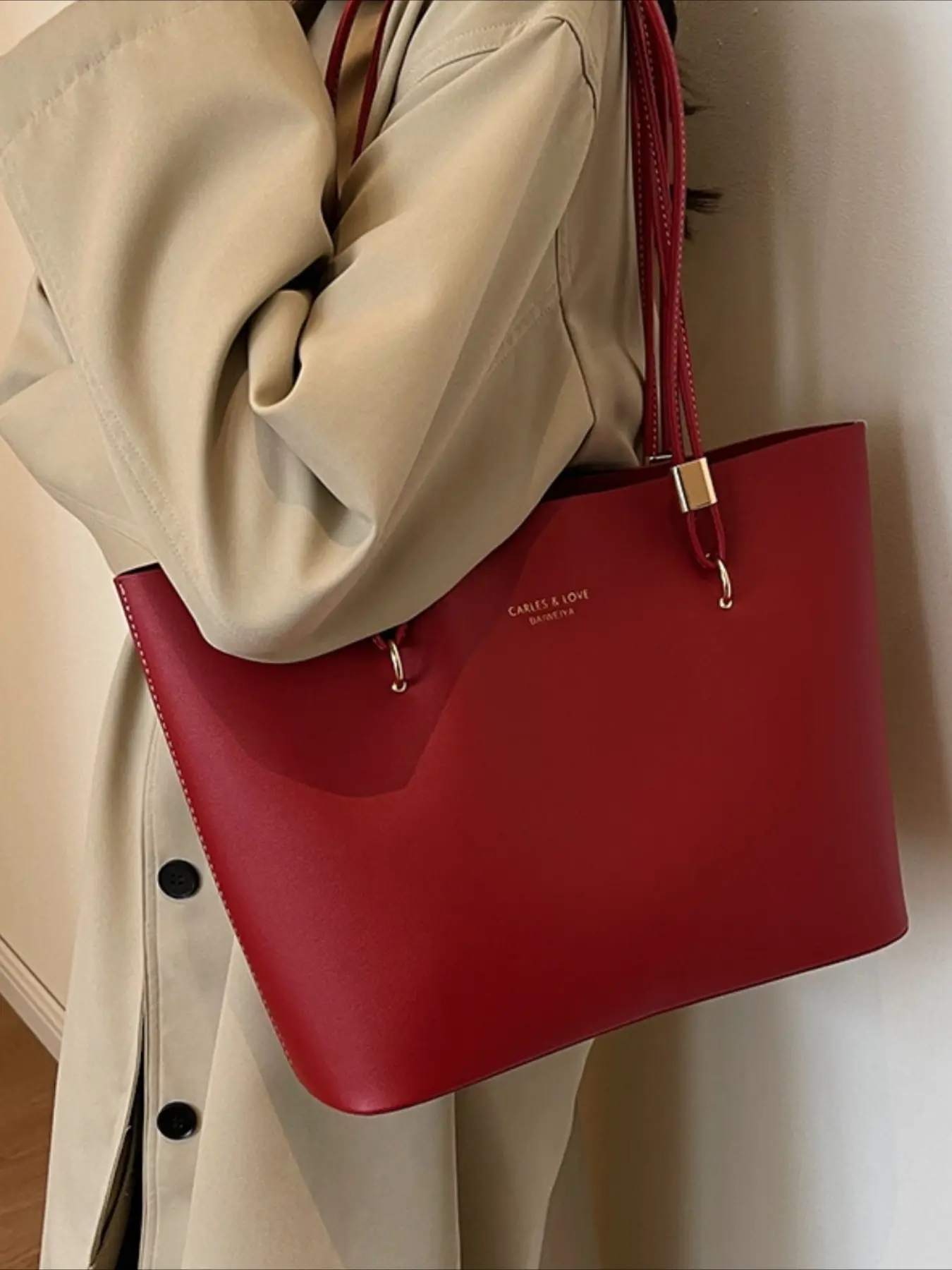 2026 New Trendy Minimalist Tote Bag Large Capacity Shoulder Commuter Bag