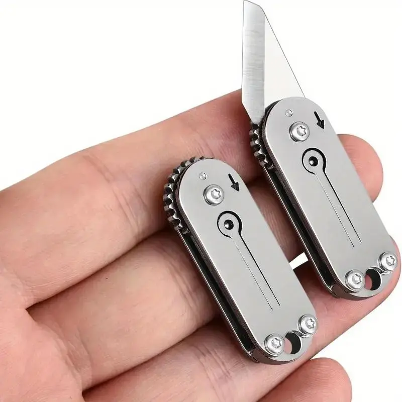 Invisible Pocket Knife, Men's Keychain Knife, Edc Utility Knife, Edc Tool, Cool Titanium Alloy, Perfect Mini Knife, Bottle Opener, Great Gift for Men and Women