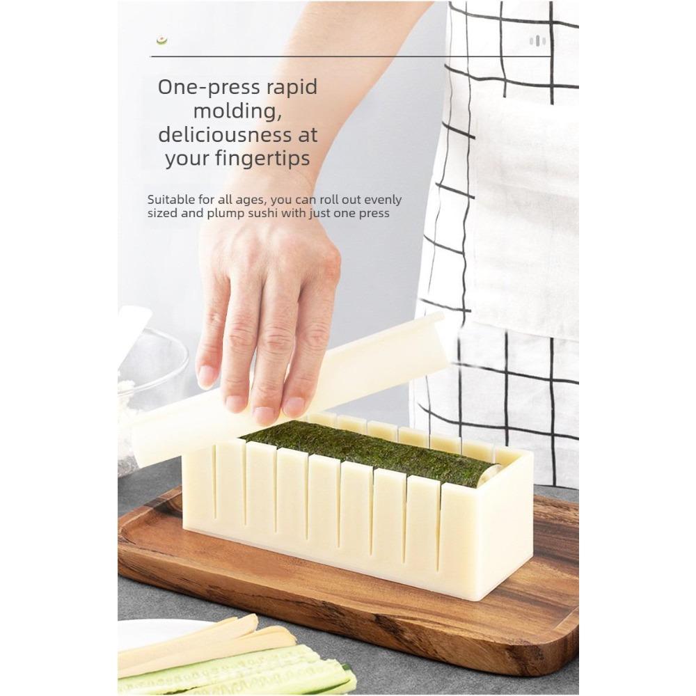 Sushi Mold Household Sushi Tool Set, Seaweed Rice Roll Maker & Nori Easy Sushi Kit, Complete Set for Home Cooking