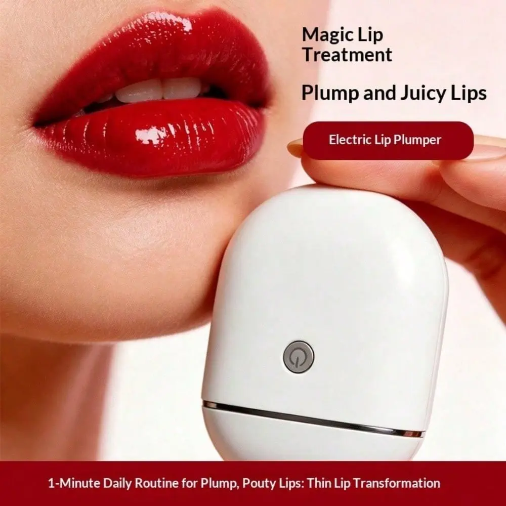 Electric Lip Plumper Device, 3-Speed Adjustable Suction, Freely Switch Between Apple Lips and Dudu Lips Modes, Skin-friendly Silicone Material Safe for Lips, 300mAh Type-C Rechargeable, Light Portable Lip Care Tool for Home and Travel