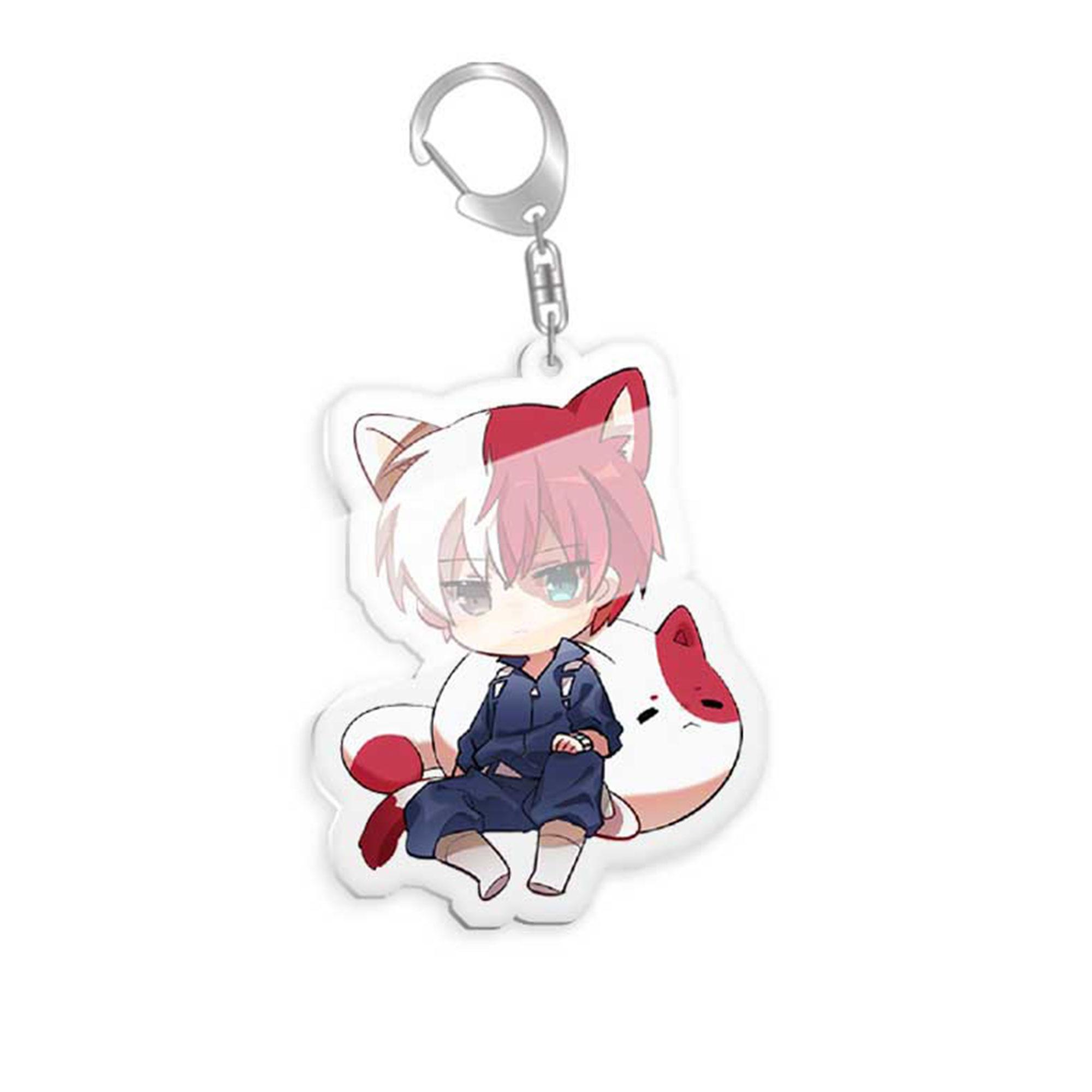 Anime MHA Figure Keychains Anime Keyring Keychain Jewelry Handbag Keyrings Kid Toy Pendant Acrylic KeyChain Fans Collection Gift
