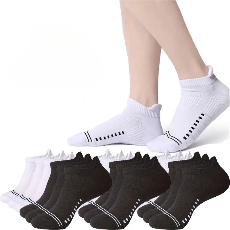 10/20Pairs Running Socks, Ankle Support Sports Socks, Low Cut Cushioned Athletic Socks, Track Socks for Comfort & Performance