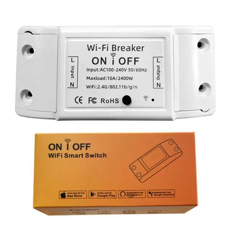 Smart WiFi Relay Module Timer Switch with App and Voice Control for Household Circuit Modification