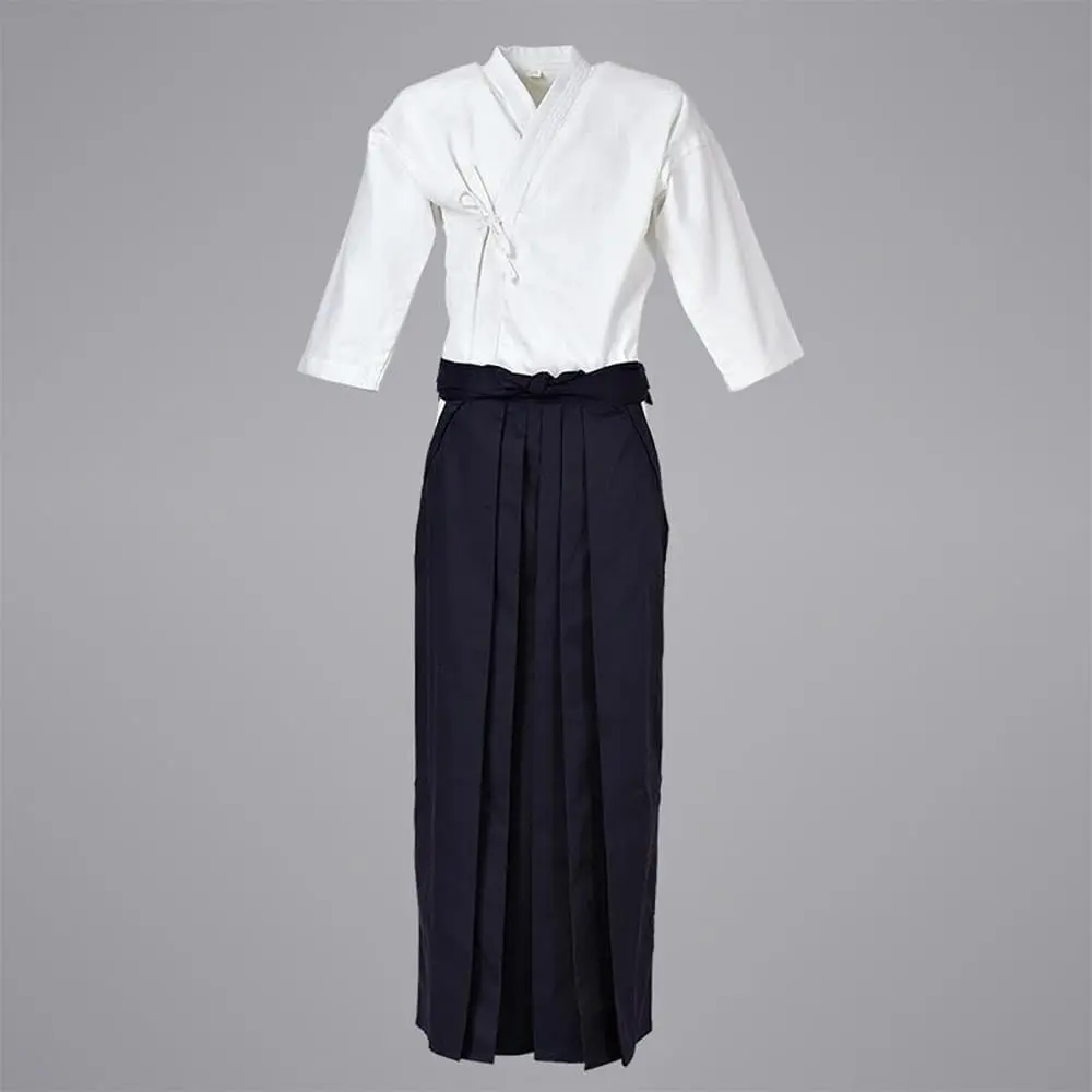 Kendo Uniform Set Aikido Samurai Hakama Martial Arts Clothing Suit Hakama