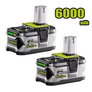 High quality  2PACK For RYOBI P108 18V 6.0Ah High Capacity Battery 18Volt Lithium-Ion Battery