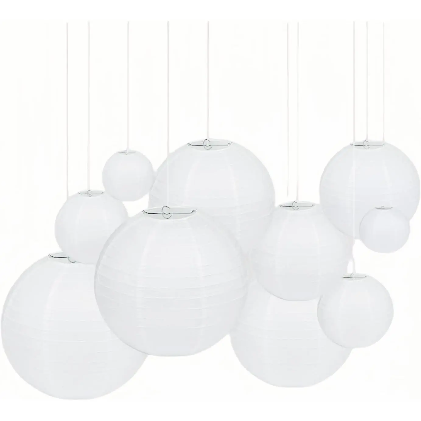 10 count White Paper lanterns Decorative  Party Decorations  Chinese Paper Lantern Lamp for Wedding, Birthday,DIY,  Size of 4", 6", 8", 10", 12" Lanterns Paper Decor Outdoor