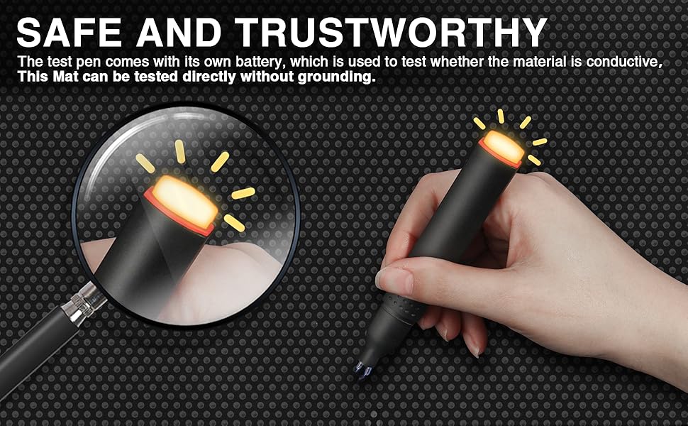 Grounding Mat for Bed, Grounded Pad for Sleep, Anti-Slip PU Grounded Mat with Grounding Cord (27''*54'', Full)