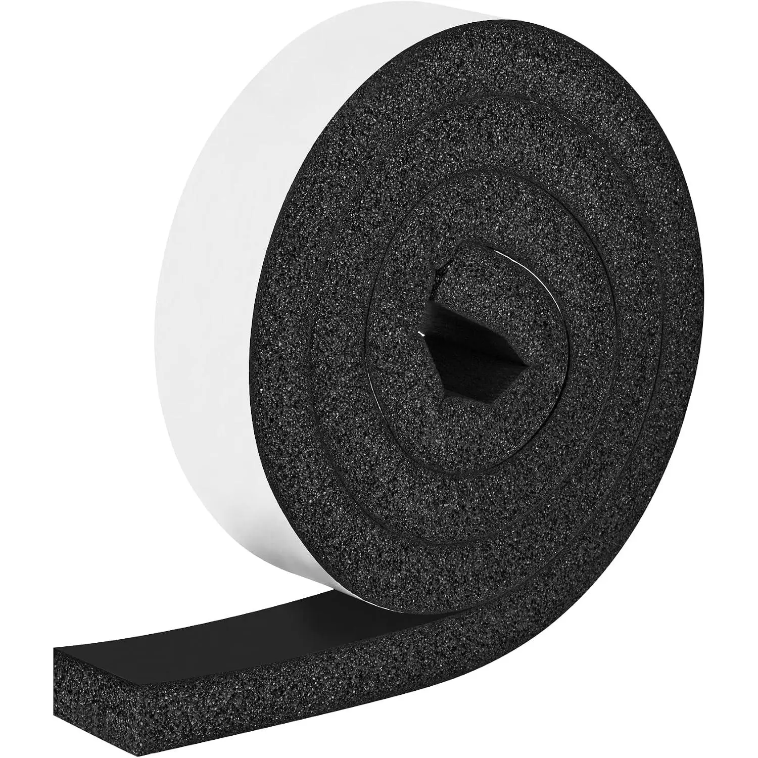 BoDoux Foam Strips with Adhesive, 2 Inch Wide X 1 Inch Thick, Neoprene Weather Stripping High Density Foam Closed Cell Tape Seal for Doors and Windows Insulation, Total 6.5 Feet Long