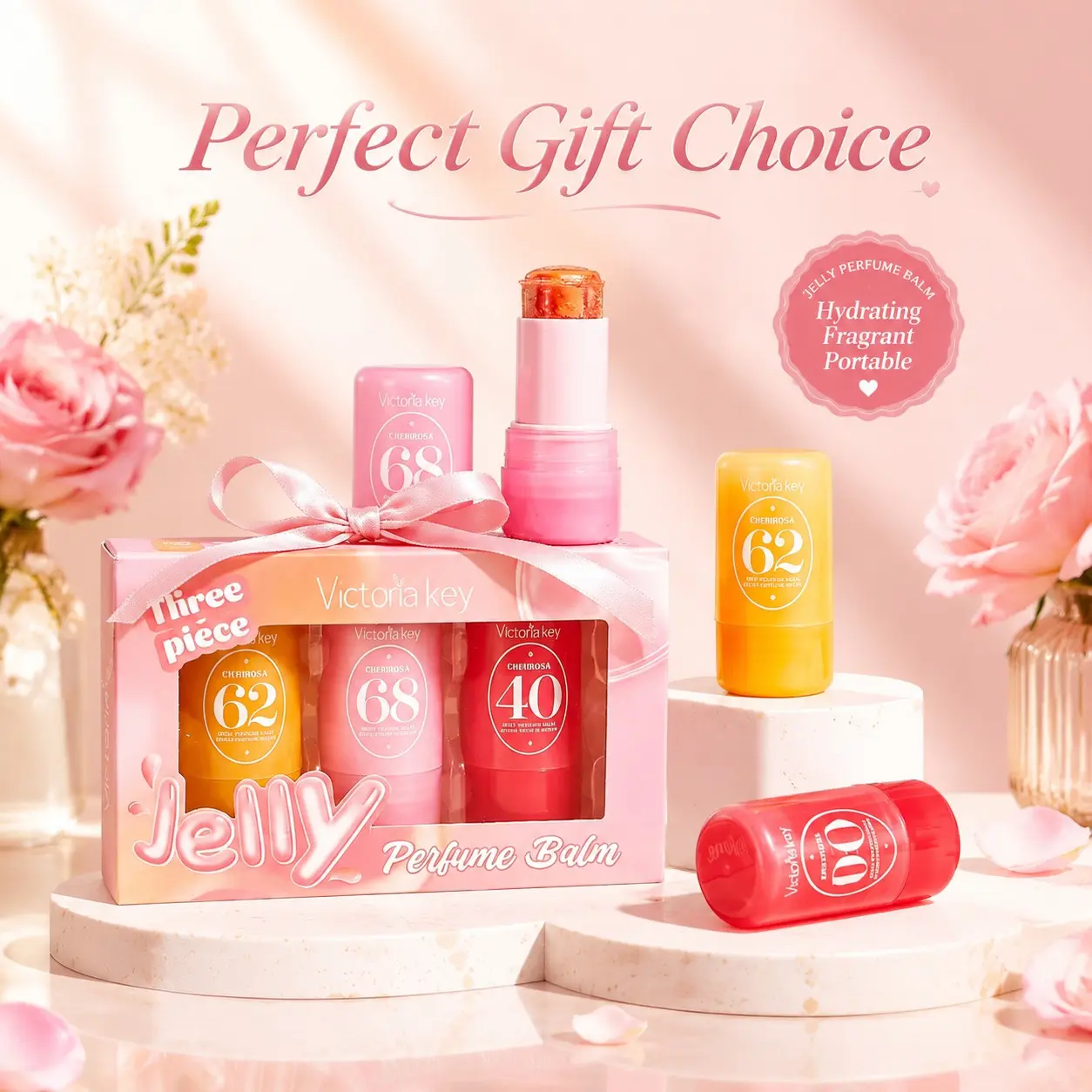 Brazil Rio Digital Solid Perfume Set Box, Scented Gift Set Fragrance Body Balm, Essential Travel Essentials, Perfect for Gifting & Personal Use