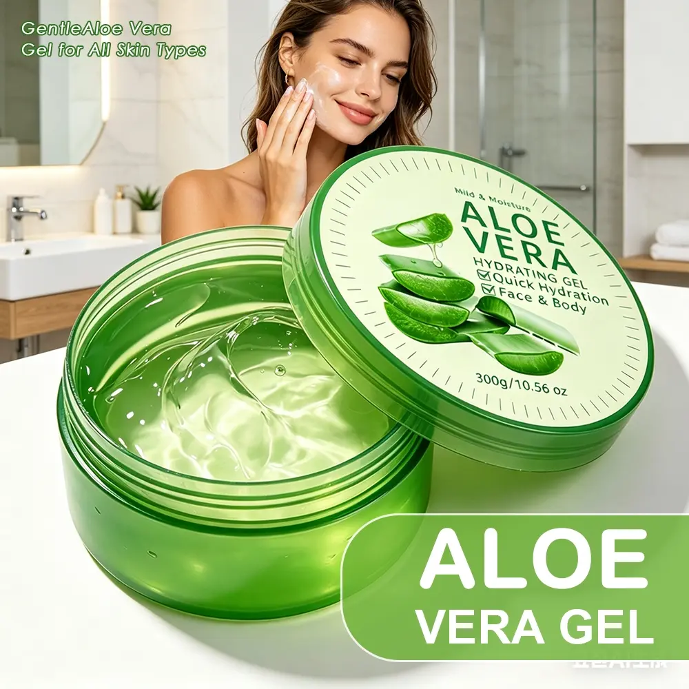 Aloe Vera Gel Daily Moisturizing-Family Size 300g for Face, Hands & Body