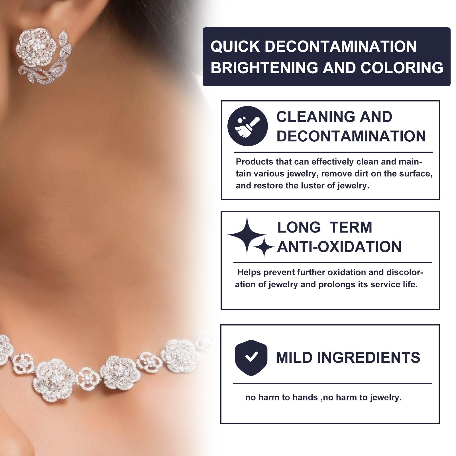 Jakehoe Jewelry Cleaner, Gold And Silver Jewelry Watches Diamond Ring Jewelry Decontamination Anti-Oxidation Cleaner