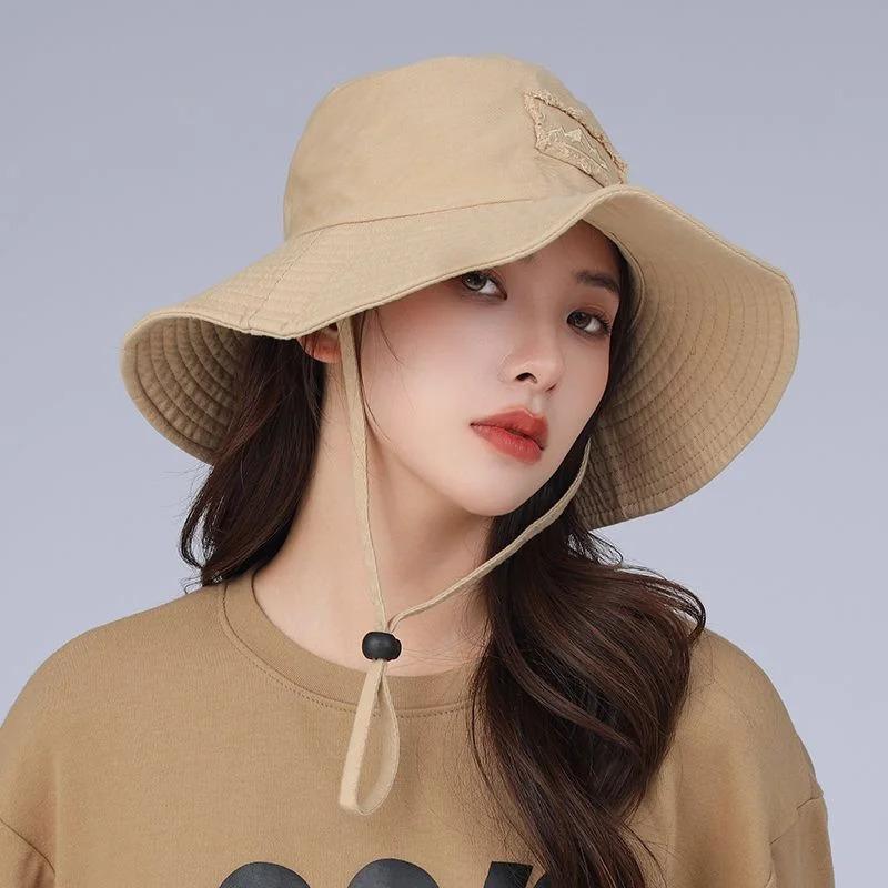 Summer Wide Large Brim Men Women Fisherman Hat Outdoor UV Protection Casual Sun Cap Hiking Fishing Climbing Safari Bucket Hats