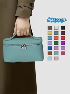 Women's New Summer Vintage Leather Lunch Box Bag, Handheld Crossbody Small Shoulder Bag, Stylish and Durable Accessory