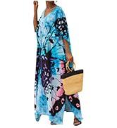 Kaftan Dresses for Women Plus Size Bathing Suit Cover up Vneck Batwing Dress Loose fit Moroccan Caftan mumu Dresses Kaftan Dresses for Women Plus Size Bathing Suit Cover up Vneck Batwing Dress Loose fit Moroccan Caftan mumu Dresses