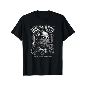 Men'S & Innsmouth Lovecraftian Cthulhu T Shirt Festive Holiday Party Outfit for Adults Seasonal Celebration Wear Playful Seasonal Print Durable Print Quality Seasonal Apparel, Comfortable Tee Graphic Print Shirt, Plus Size