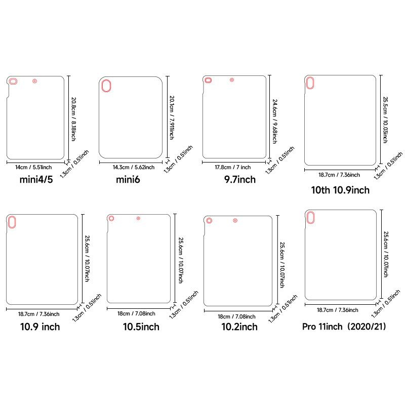 Fashionable Tablet Case, Tablet Casing, Full Body Shockproof Tablet Protective Cover, Stylish Tablet Protector Compatible with iPad Mini 4/5/6, iPad 5/6/7/8/9/10th