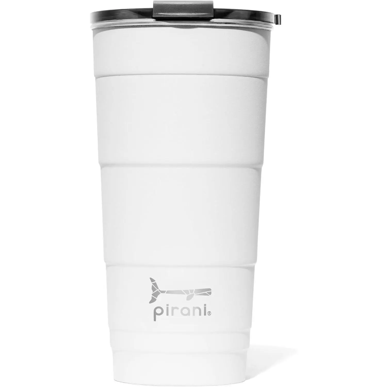 26oz Insulated Stackable Tumbler - Skinny-Wall Triple Vacuum Insulation Cup with Version 2.0 Air-Tight, Screw-On Lid Lid - Space Saving Design - Great WhiteGift
