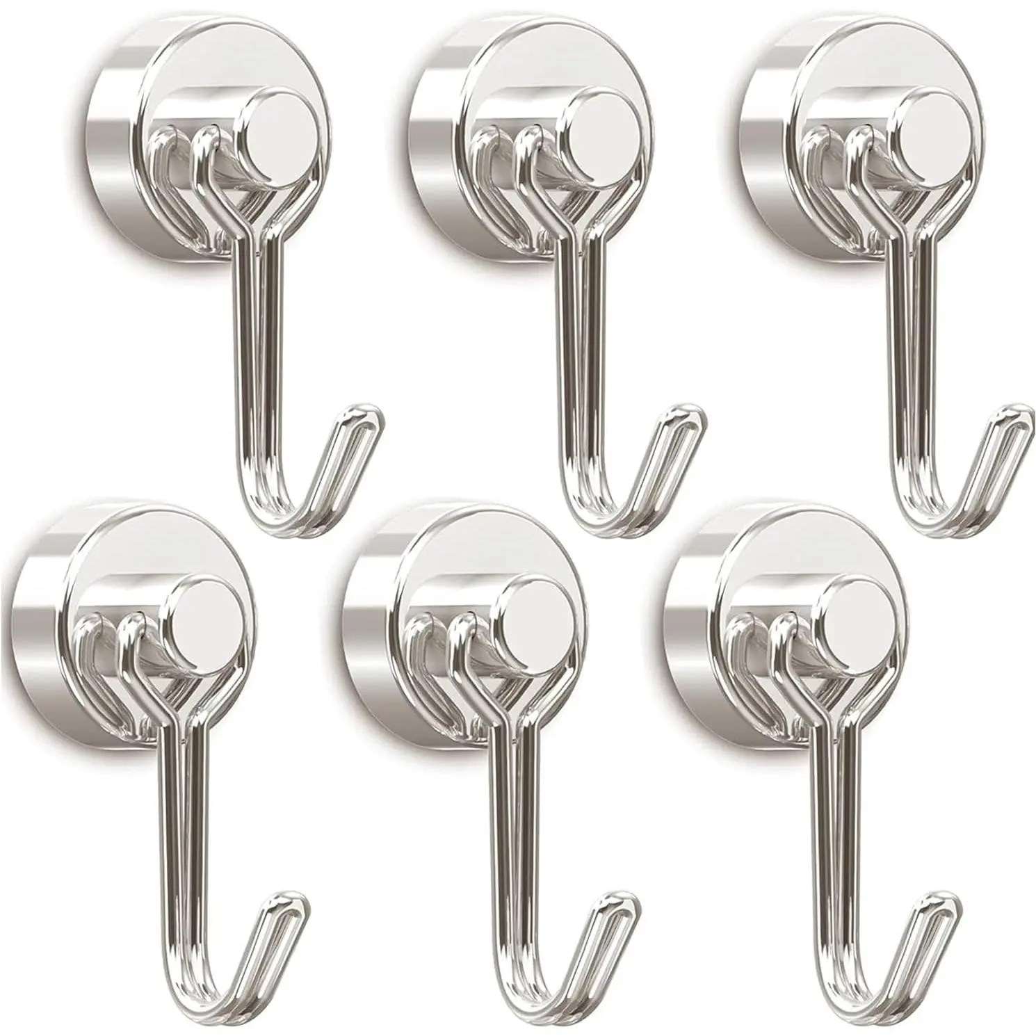 Magnetic Hooks, Neodymium Magnet Hook Heavy Duty 30LBS with Rust Proof for Cruise Essentials, Indoor Outdoor Hangers Hanging, Refrigerator, Fridge, Grill, Tools, Kitchen, Key Holders, Storage
