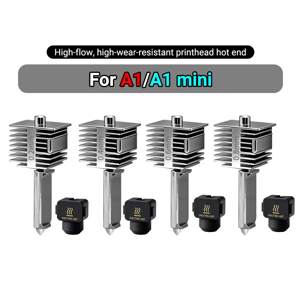 A1/a1mini/a2l Upgrade Integrated Hardened Steel Nozzle, High-Speed 3D Printer Head Component, Durable and Efficient Printing Solution