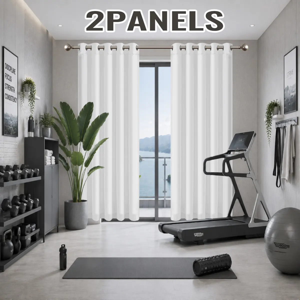 2pcs bedroom decoration filter translucent curtains, sheer texture phantom curtains, white non transparent privacy curtains, top perforated hanging, suitable for bedrooms, kitchens, bathrooms