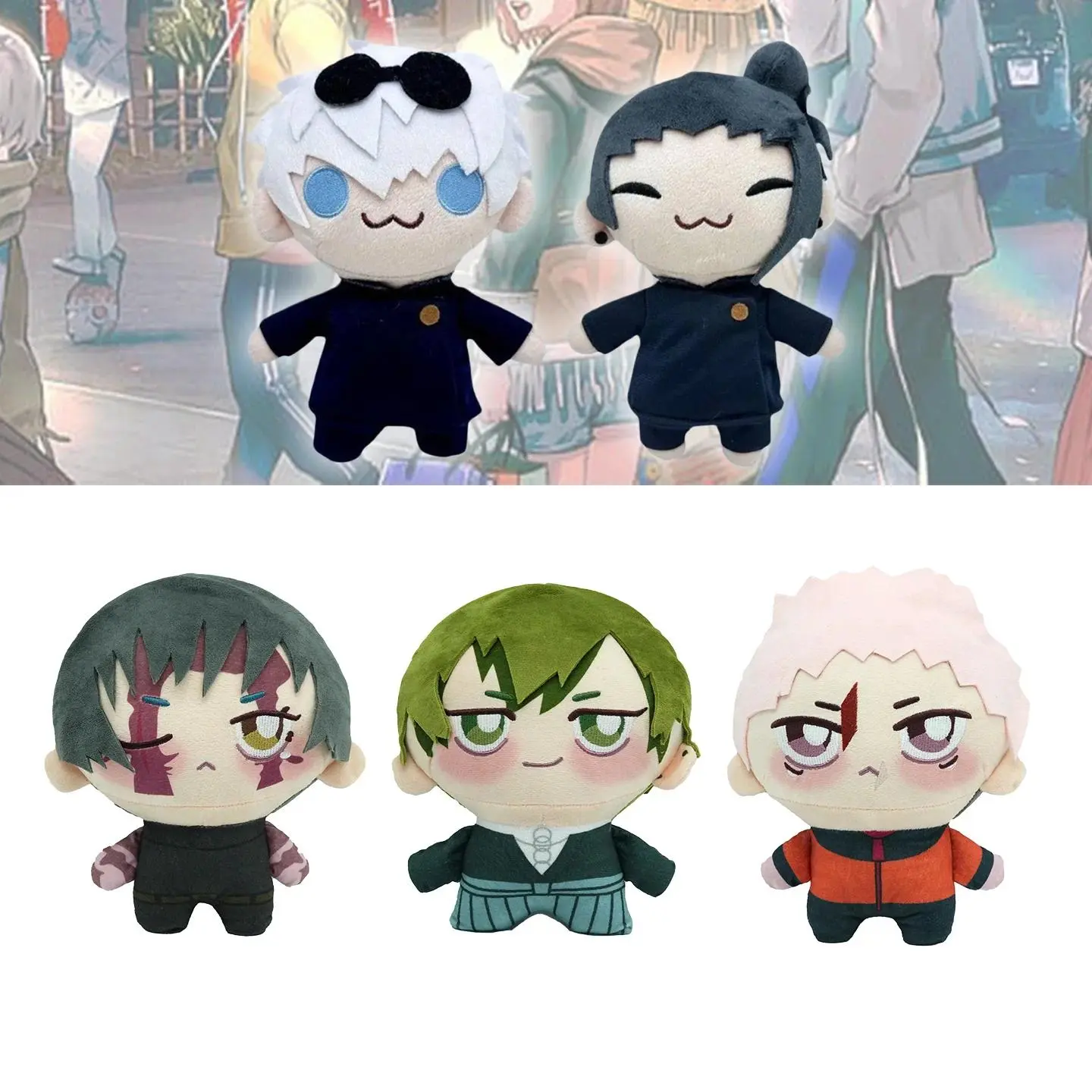 Cartoon Zenin Maki Plush Doll Cool Zenin Naoya Gojo Satoru Stuffed Toy Cute Itadori Yuji Plushies Birthday Gifts
