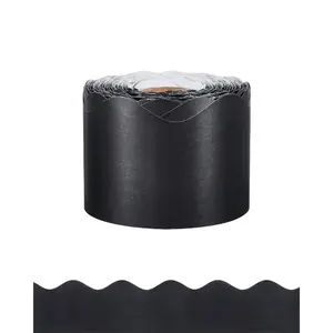 VEVOR Bulletin Board Borders, 6 Rolls 32.8 Feet Scalloped Bulletin Board Borders, Boho Rolled Border Trim with Wavy Line Design, Colorful Pastel Borders for School Classroom Party Wall Decoration