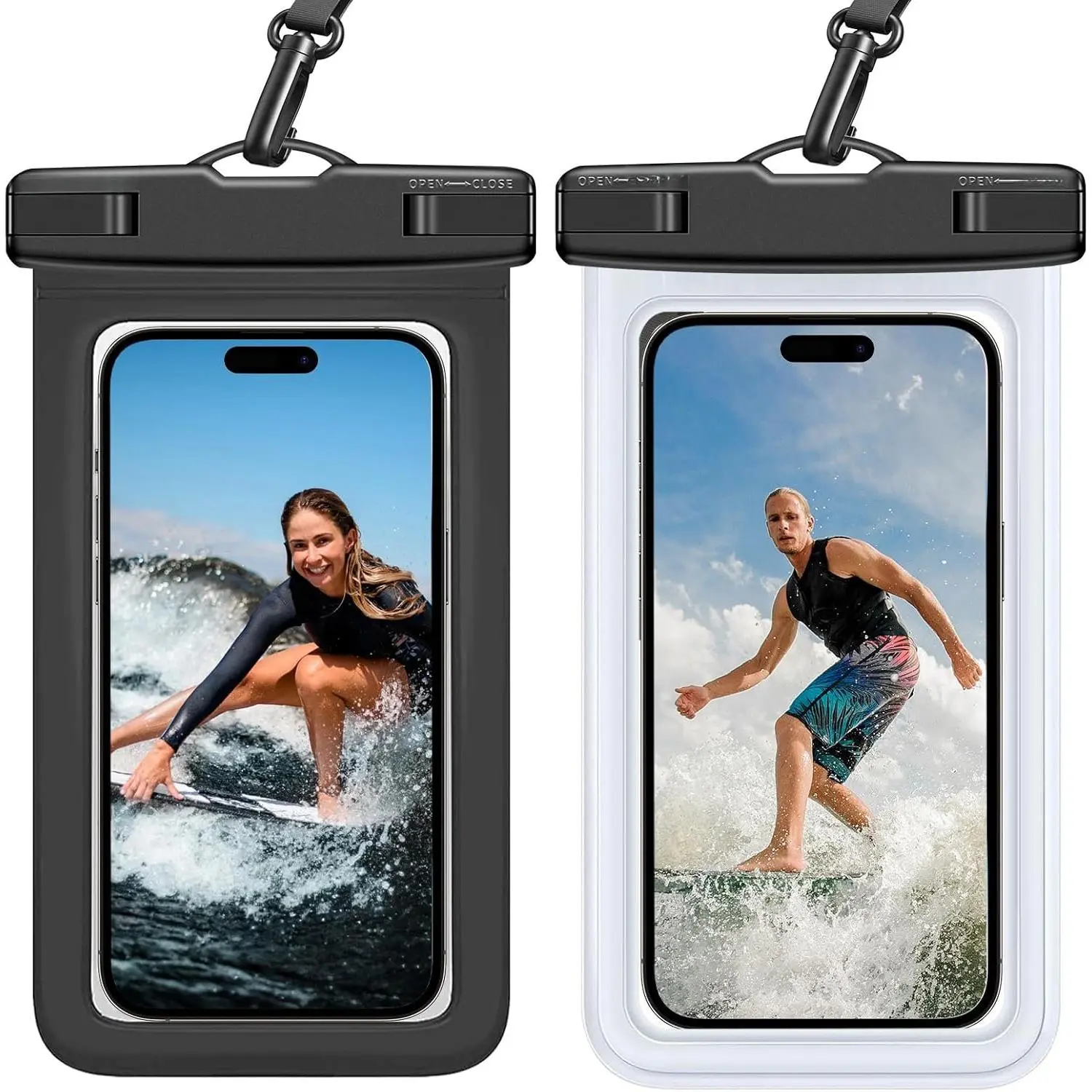 Phone Pouch -2 Pack, IPX8   Case Dry Bag Phone Protector for  17/16/15/14 Pro Max Plus XS XR X8 Galaxy S25 S24 Pixel Up to 8.4"