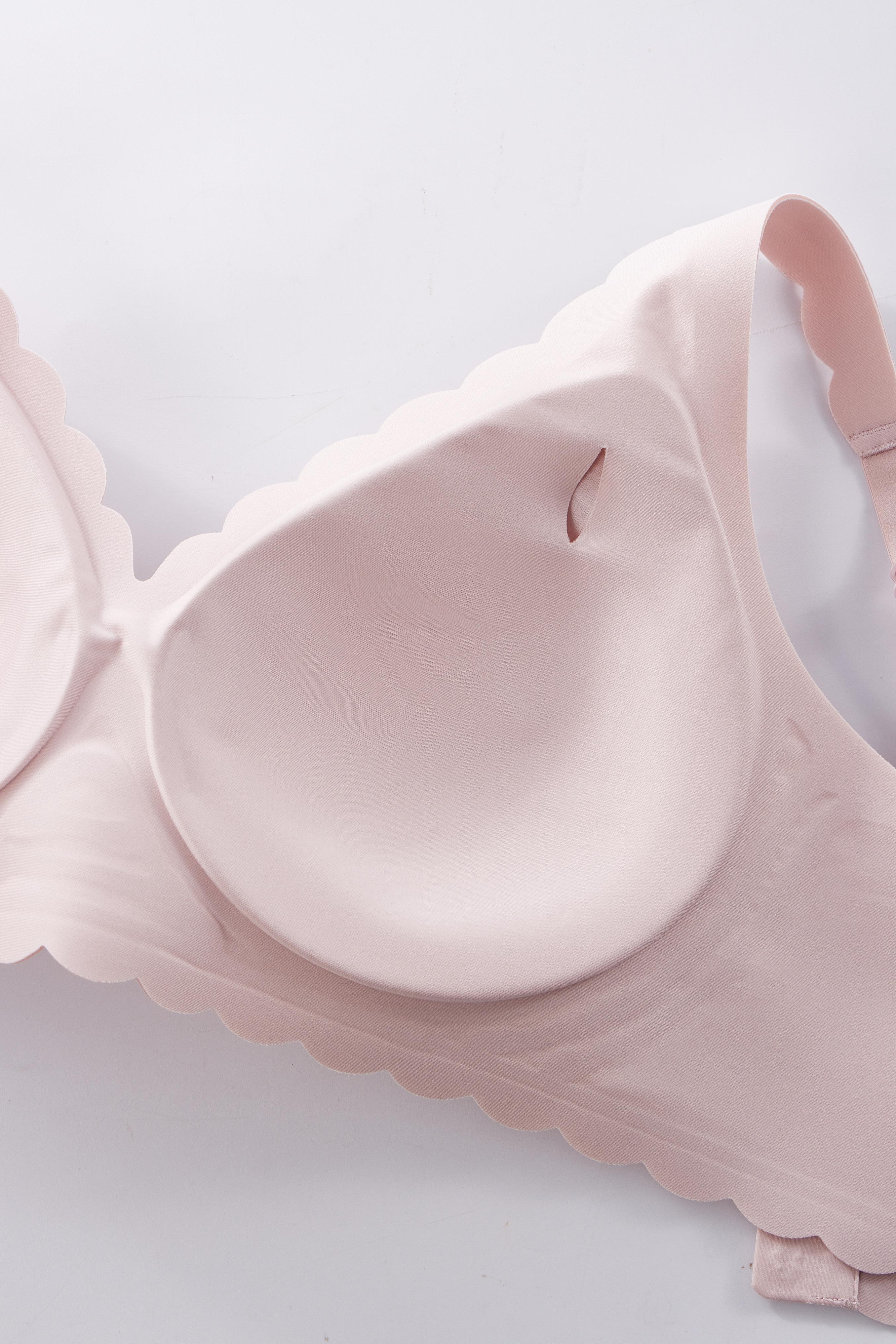 1/2/3PCS Jelly Wireless Bra Womens Scalloped Comfortable Wireless Bras Push Up Bralettes Seamless Tshirts Bras Deep V Everyday Bras S 3XL