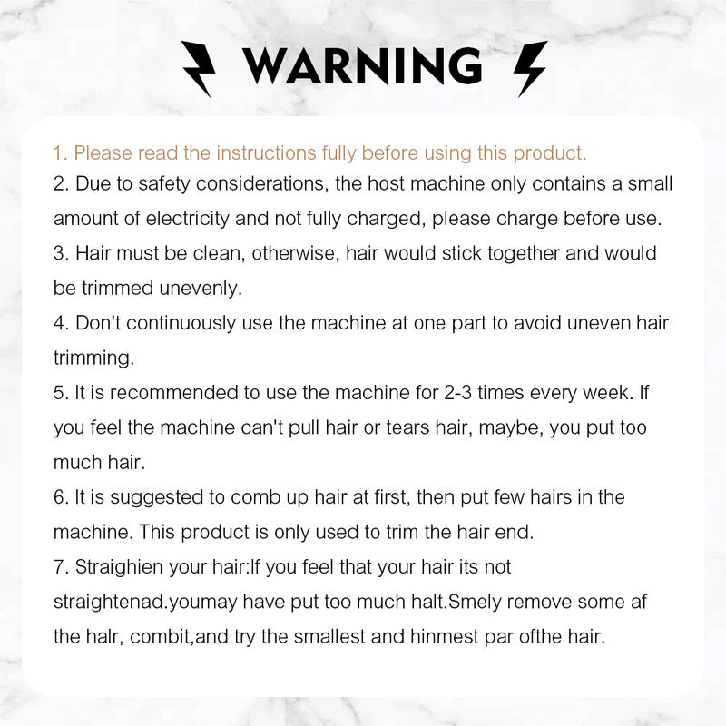 USB Rechargeable Multi-Functional Hair Split End Trimmer, Portable Electric Hair Clipper for Home Use, Built-in Battery for Easy Charging