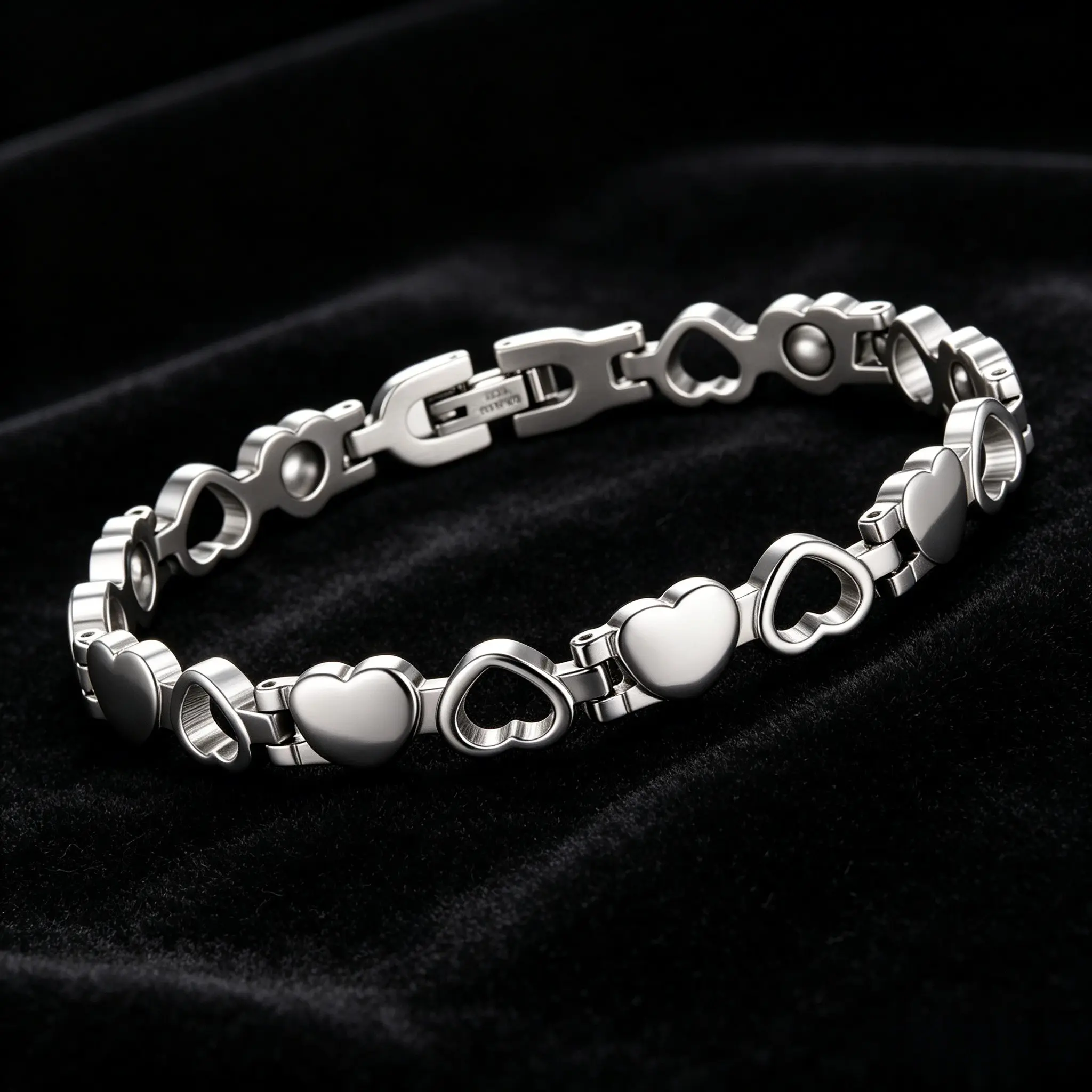 Women's S925 Silver Heart Motif Bracelet - 1 Piece, Adjustable, Polished Finish, Fashionable Jewelry Gift for Christmas or Birthday Presents