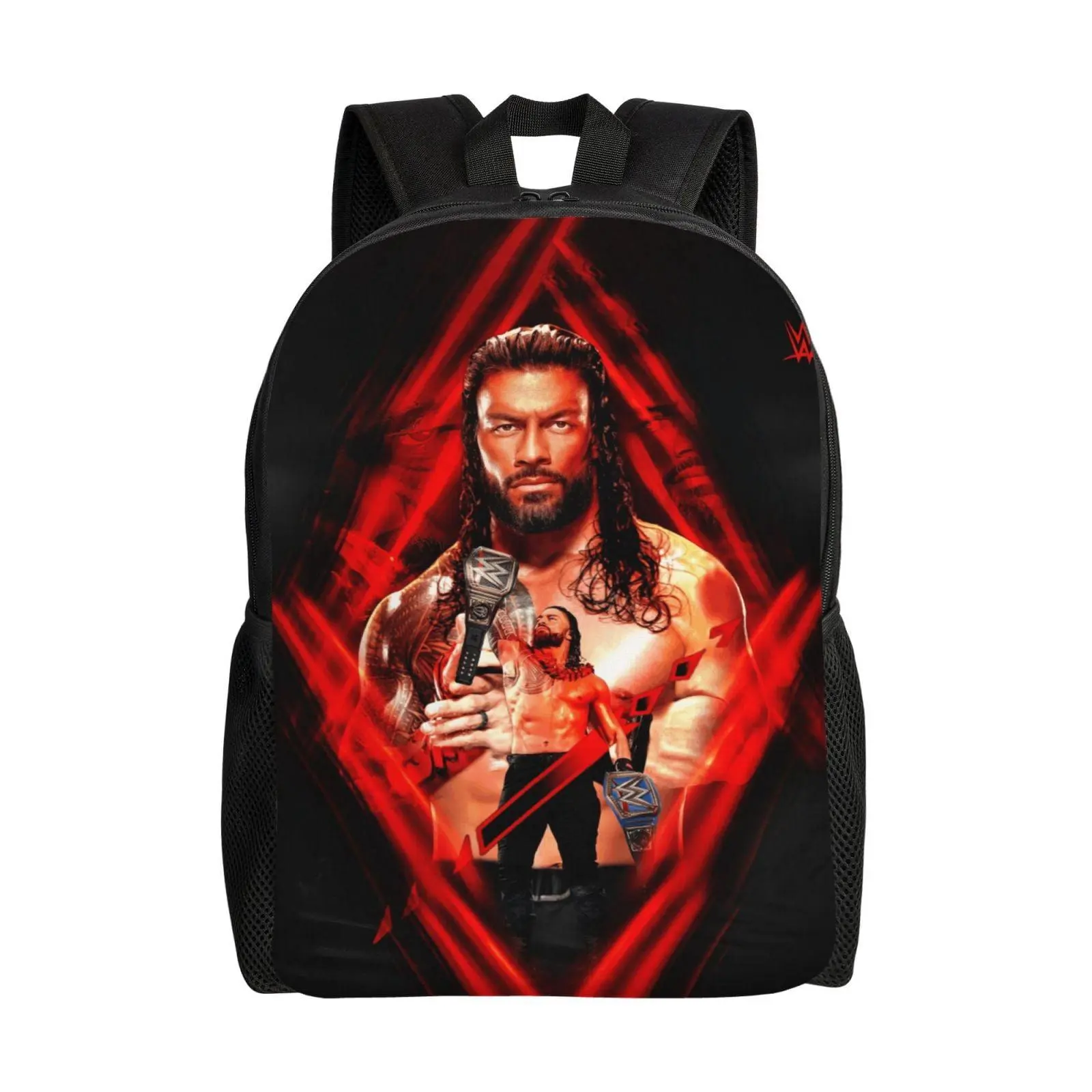 16.1in Roman Wres-Tler Reign Backpacks Cute Bag Anime Backpack Cartoon Bags Bookbag Daypack Outdoor Travel