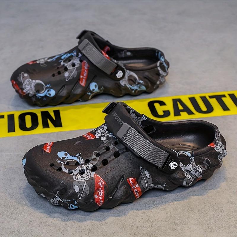 Vibrant Graffiti Print Clogs - Ultra-Breathable, Lightweight EVA Summer Beach Slide Shoes for Casual Outdoor Garden Occasions, Design for Men and Women