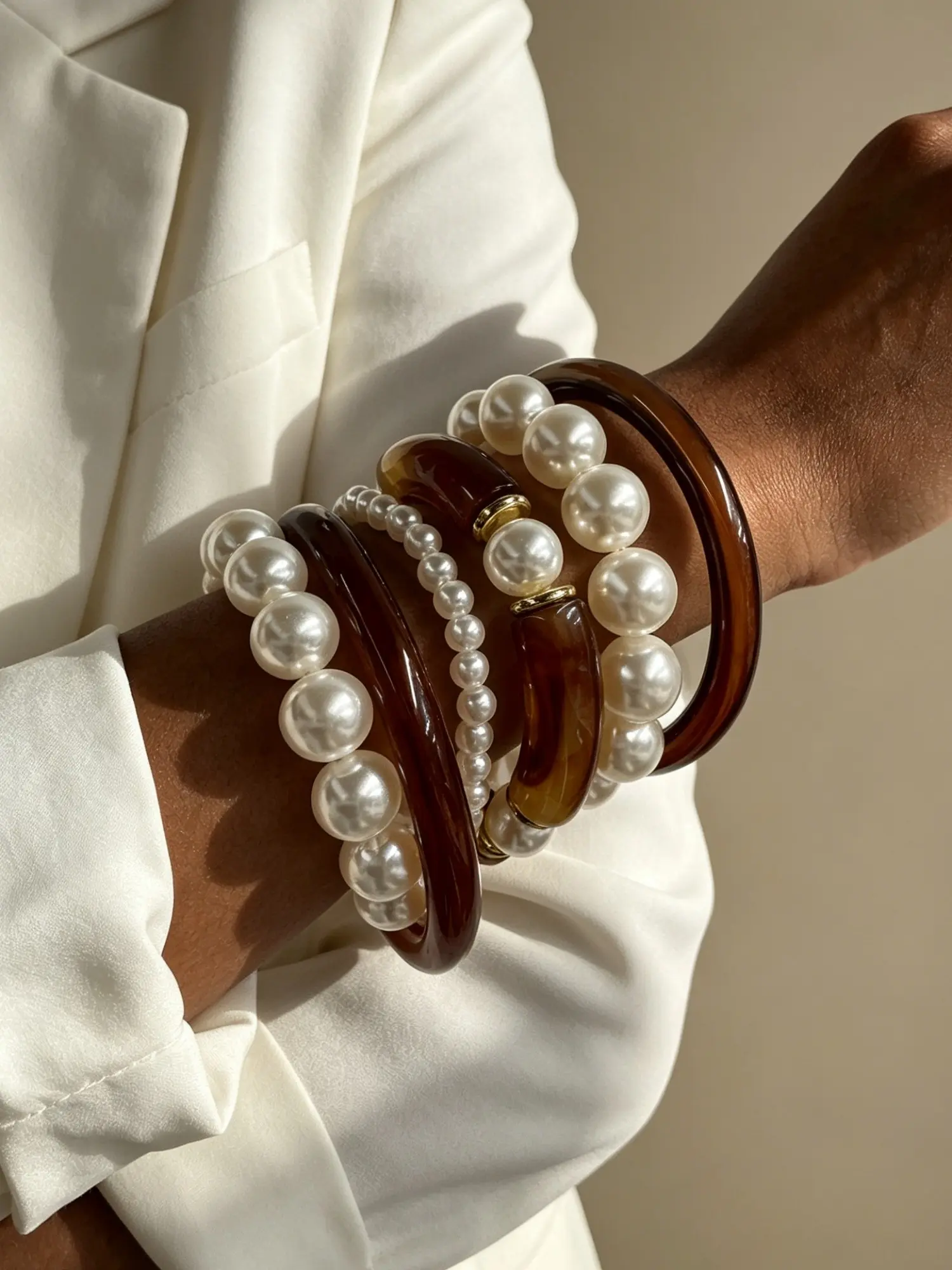 6 Pcs Women's Fashion Bracelets, Fashionable Chunky Bangles, Elegant Chunky Resin Acrylic Bangle Set, Casual All-Season Jewelry, Perfect Gift for Mom and Girlfriend