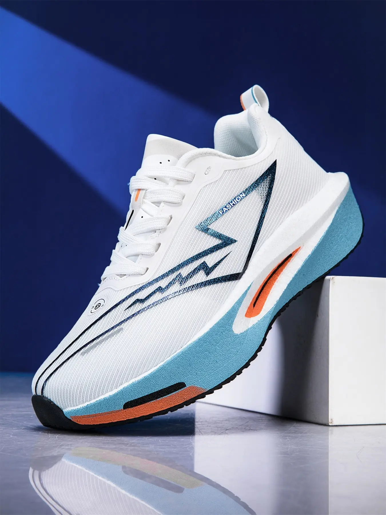 Men's Outdoor Running Shoes, Breathable Comfortable Fabric Upper, Lightweight Shock Absorption, All Season Casual Sneakers