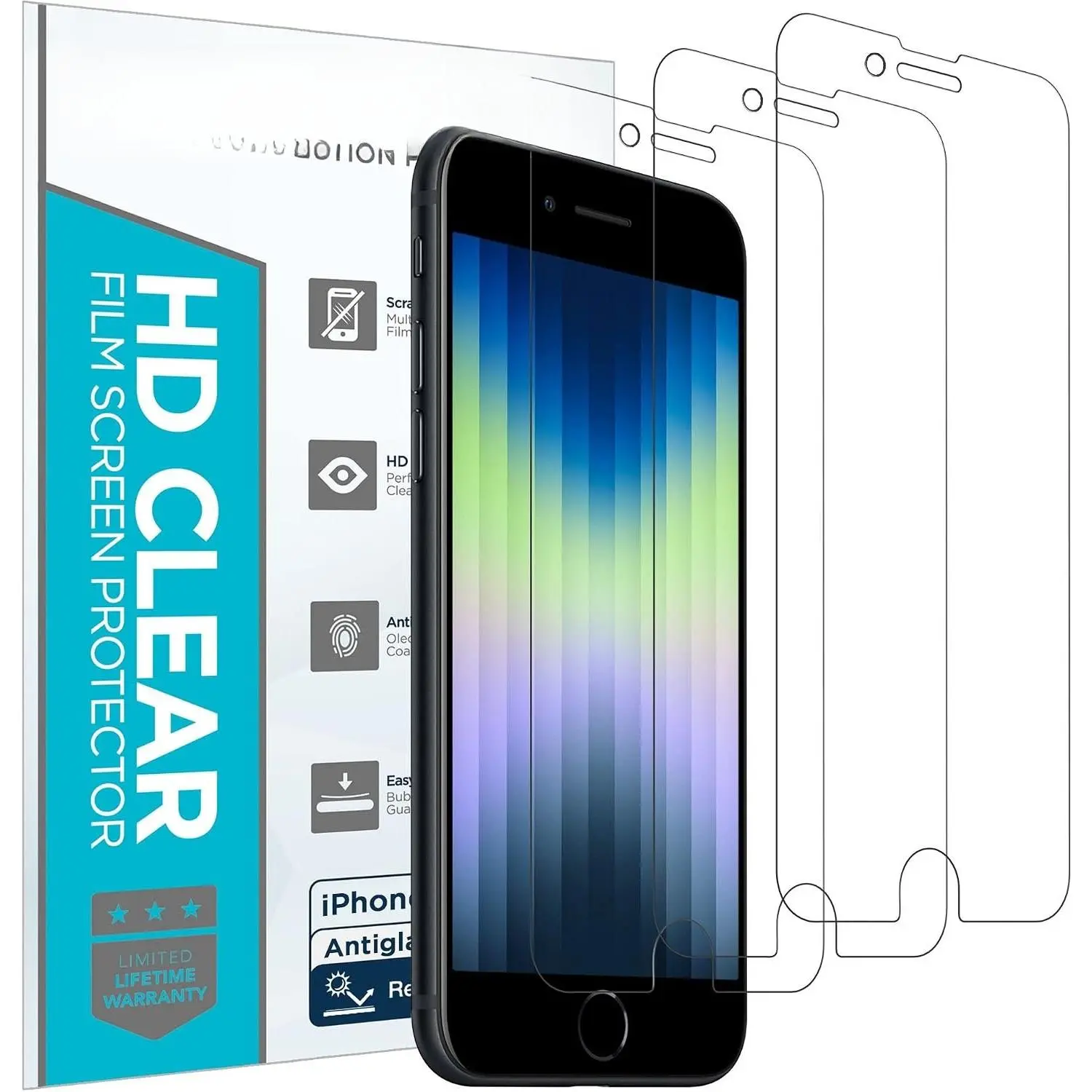 Matte Anti-Glare/Anti Fingerprint Film Screen Protector for    SE 2022, 2020, and  7, 8 (4.7 Inch) 3 Pack