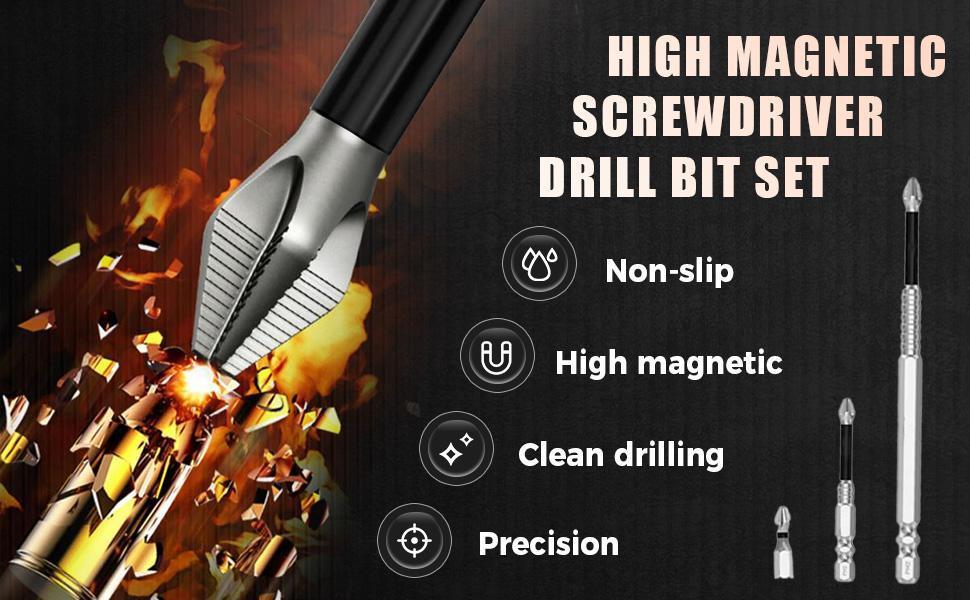 High Magnetic Screwdriver Drill Bit Set, 2025 New Upgraded Anti Slip Strong Magnetic Electric Screwdriver Set Alloy Steel for Impact Driver (6 Pcs) High Magnetic Screwdriver Drill Bit Set, 2025 New Upgraded Anti Slip Strong Magnetic Electric Screwdriver Set Alloy Steel for Impact Driver (6 Pcs)