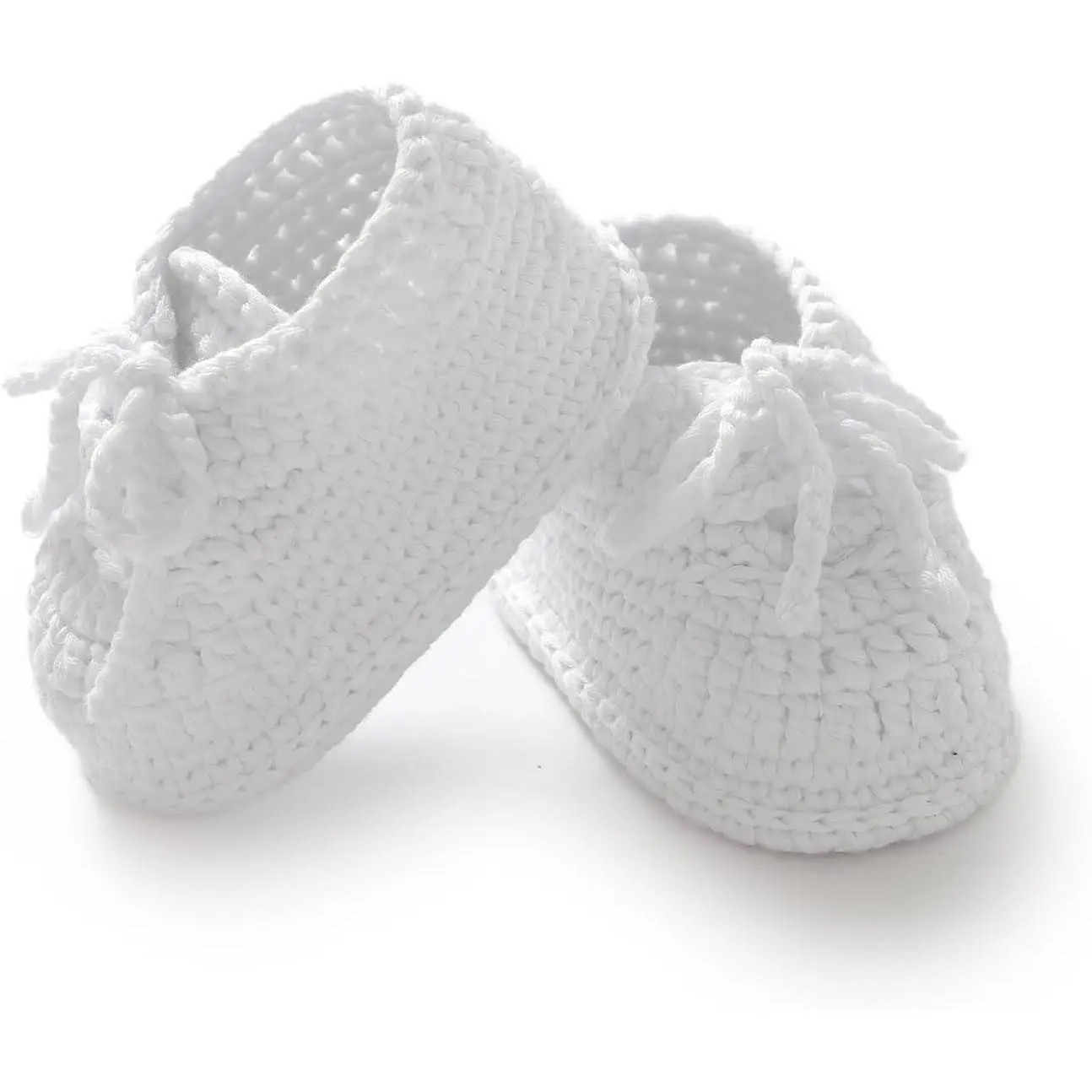 Unisex Newborn Bootie Shoes - Hand-Crocheted Cotton Knit, Soft Sole, Cozy First Walking Footwear for Infants (New Model), Unisex Wear