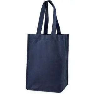 True Wine Tote Bag, 4 Bottle Wine Carrier, Wine Carrier Tote Bag with Dividers, Reusable Wine Bags, Wine Bottle Carrier Tote