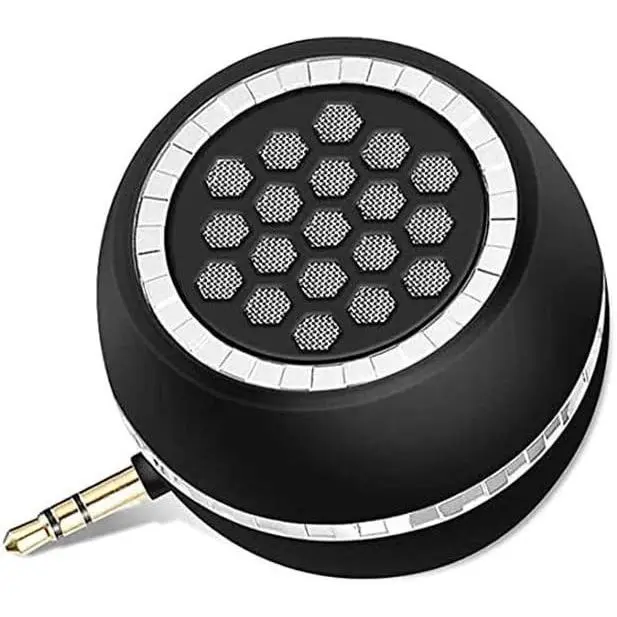 Mini Portable 3W Line-in Speaker with 3.5mm Aux Audio Jack Clear Bass Mic for Smart Phone Pad Tablet Laptop Computer