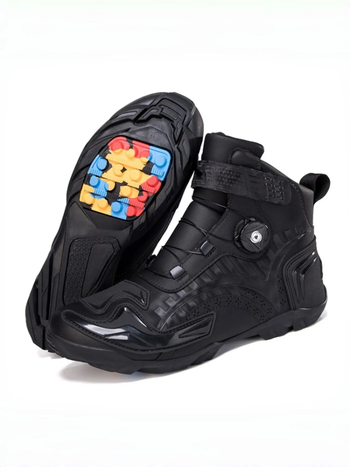 Men's Motorcycle Boots, Windproof All-Season Shoes, Durable Design for Outdoor Activities, Comfortable and Protective for Riders