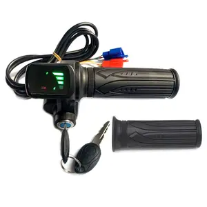 wireless motorcycle Electric Bike Throttle 36V48V Accelerator for E-bike/Electric Scooter Accessory Throttle Handlebar with LED Display