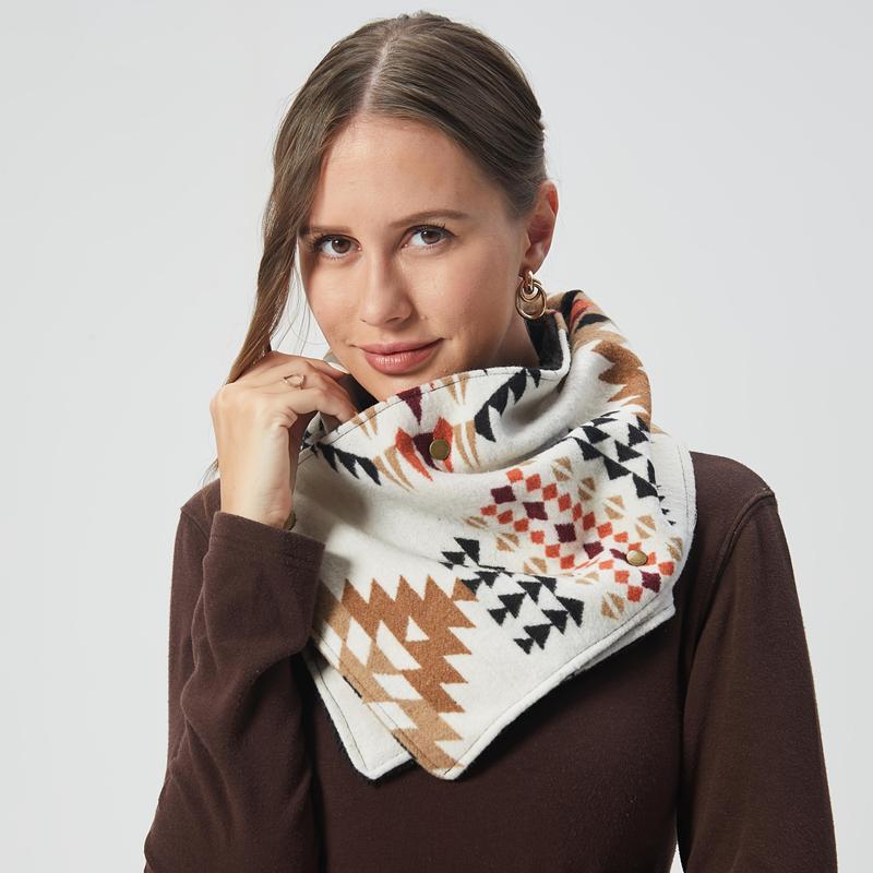 Women's Bohemian Western Winter Warmth Scarf - Hand Washable & Dry Cleanable, Windproof & Thermal Insulation