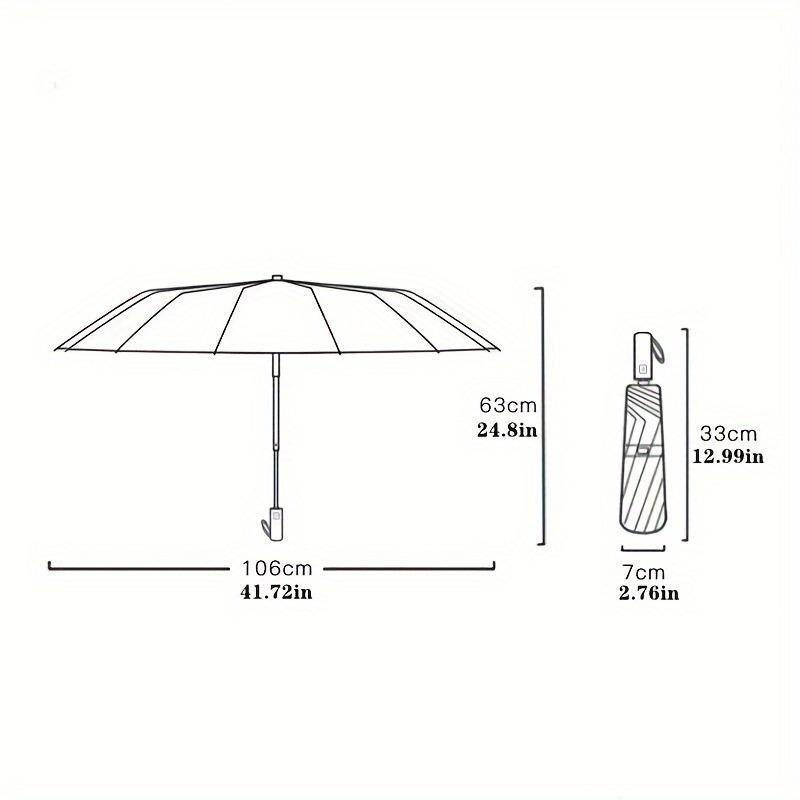Stay Protected in Any Weather with this Fully Automatic 24-Bone Umbrella - Multiple Colors Available!